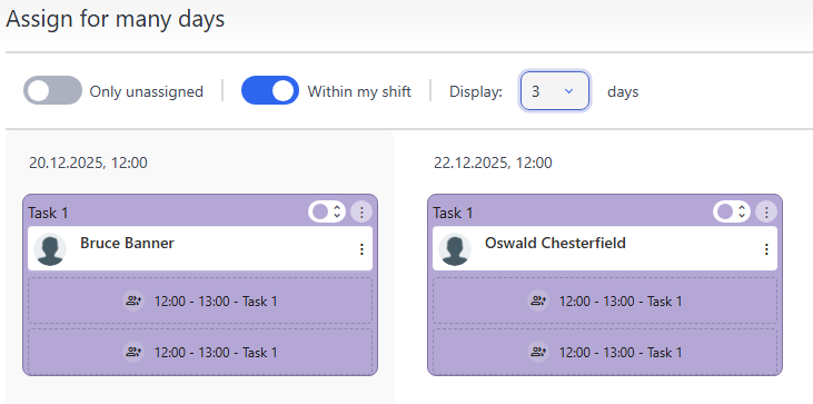 Within my shift filter